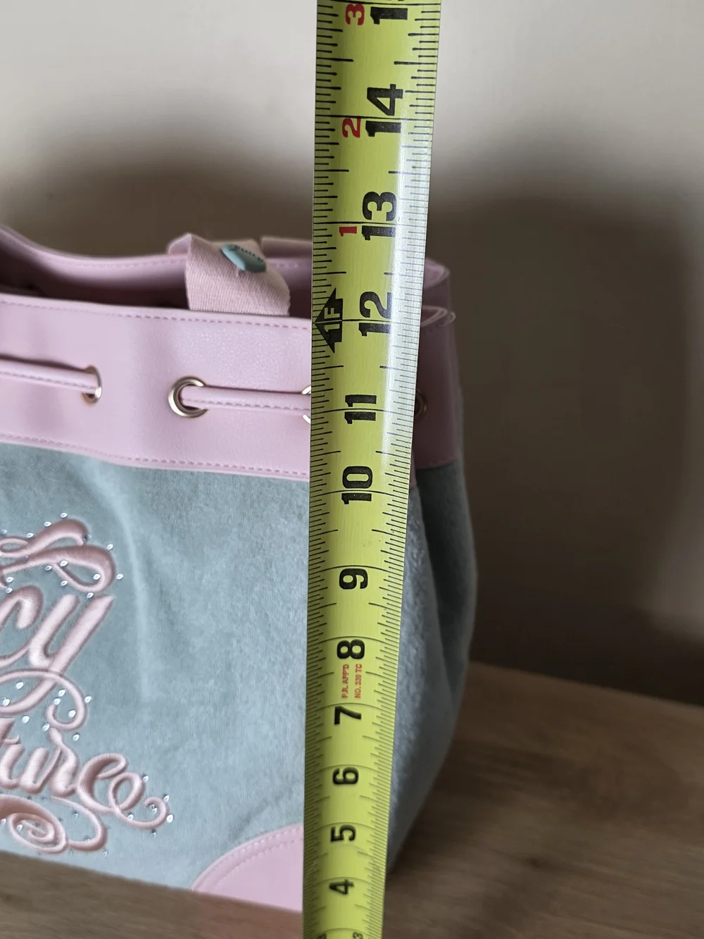 Juicy Couture Sugar Rush Tote Frosry Green and Pink Tote with Ice Cream Charm