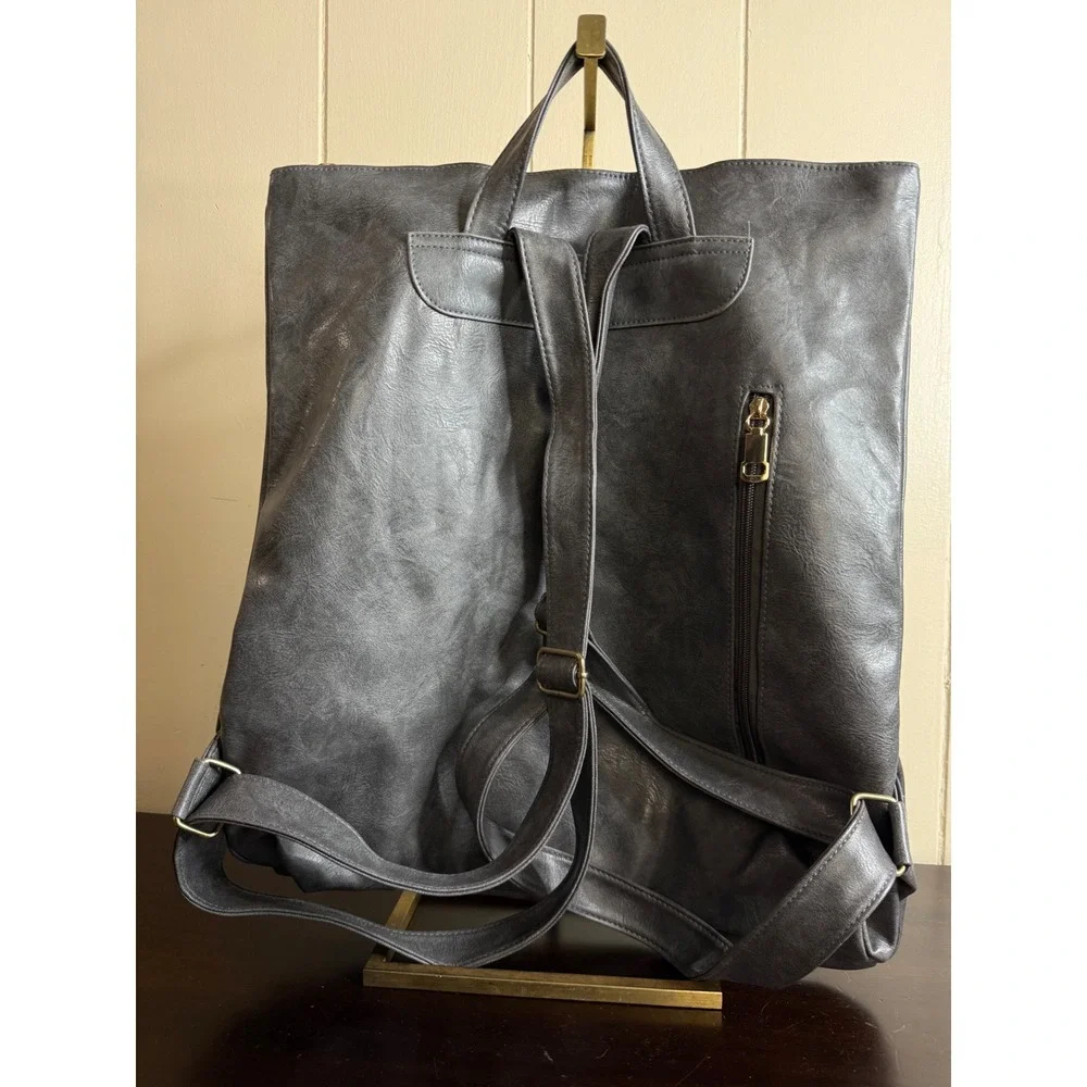 Modern + Chic Backpack‎ Women's Gray Convertible Bag Shoulder Bag Purse Travel
