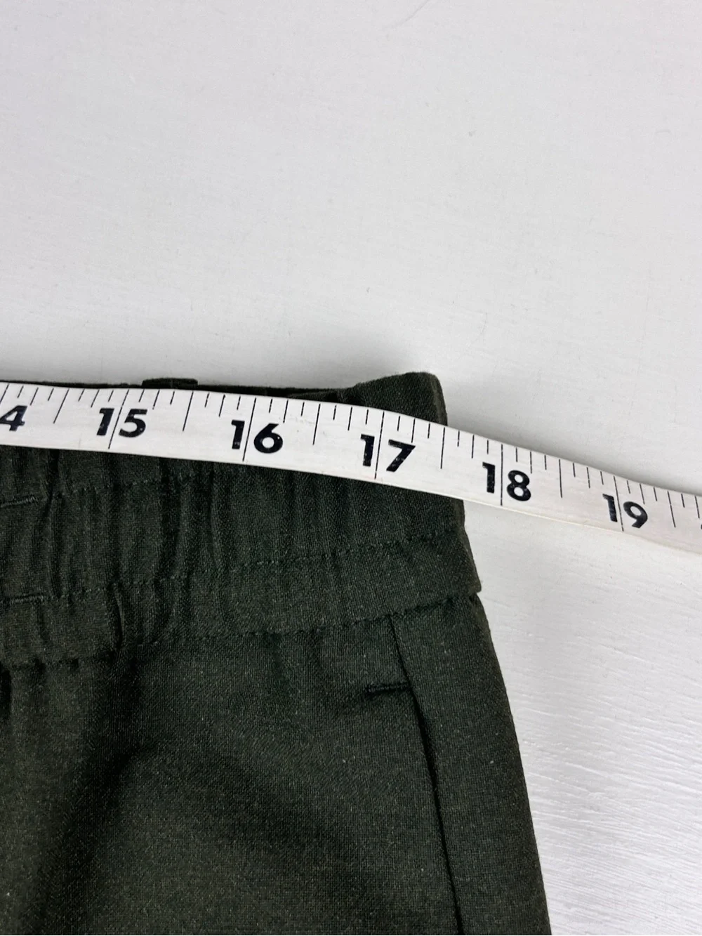 Banana Republic Dress Pants Mens 36x32 Green Polyester Blend Drawstring Cuffed