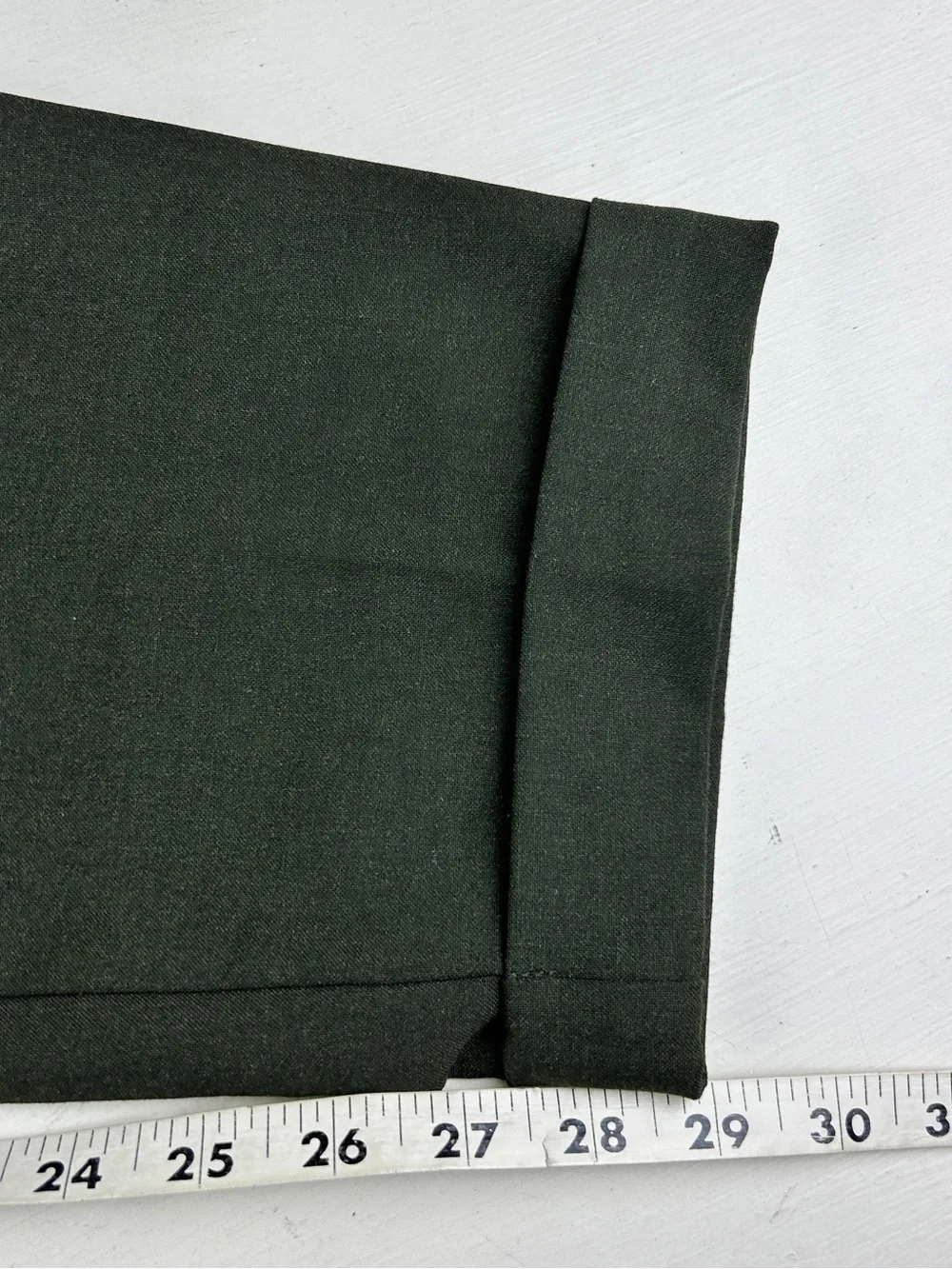 Banana Republic Dress Pants Mens 36x32 Green Polyester Blend Drawstring Cuffed