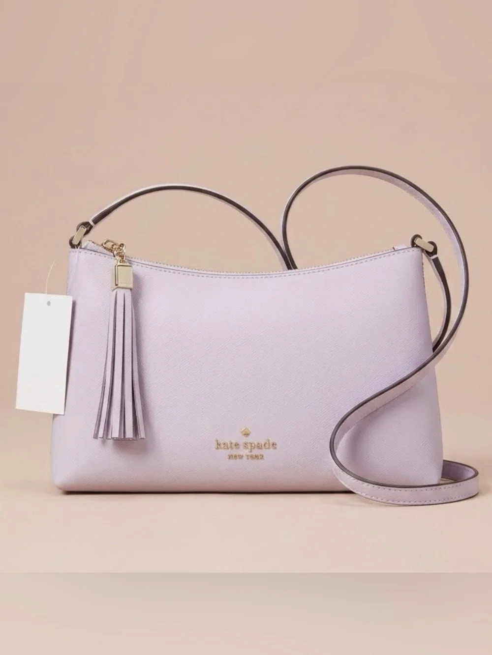 Kate Spade Sadie Saffiano Leather Lilac/Lavender Tassel Shoulder Bag - NWT!