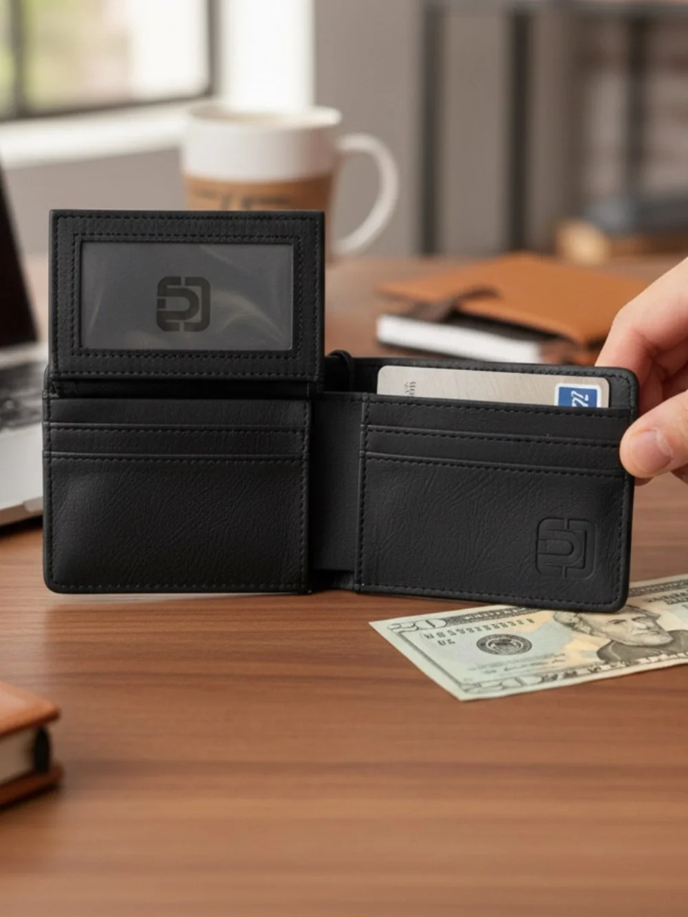 Distortion Black Wallet