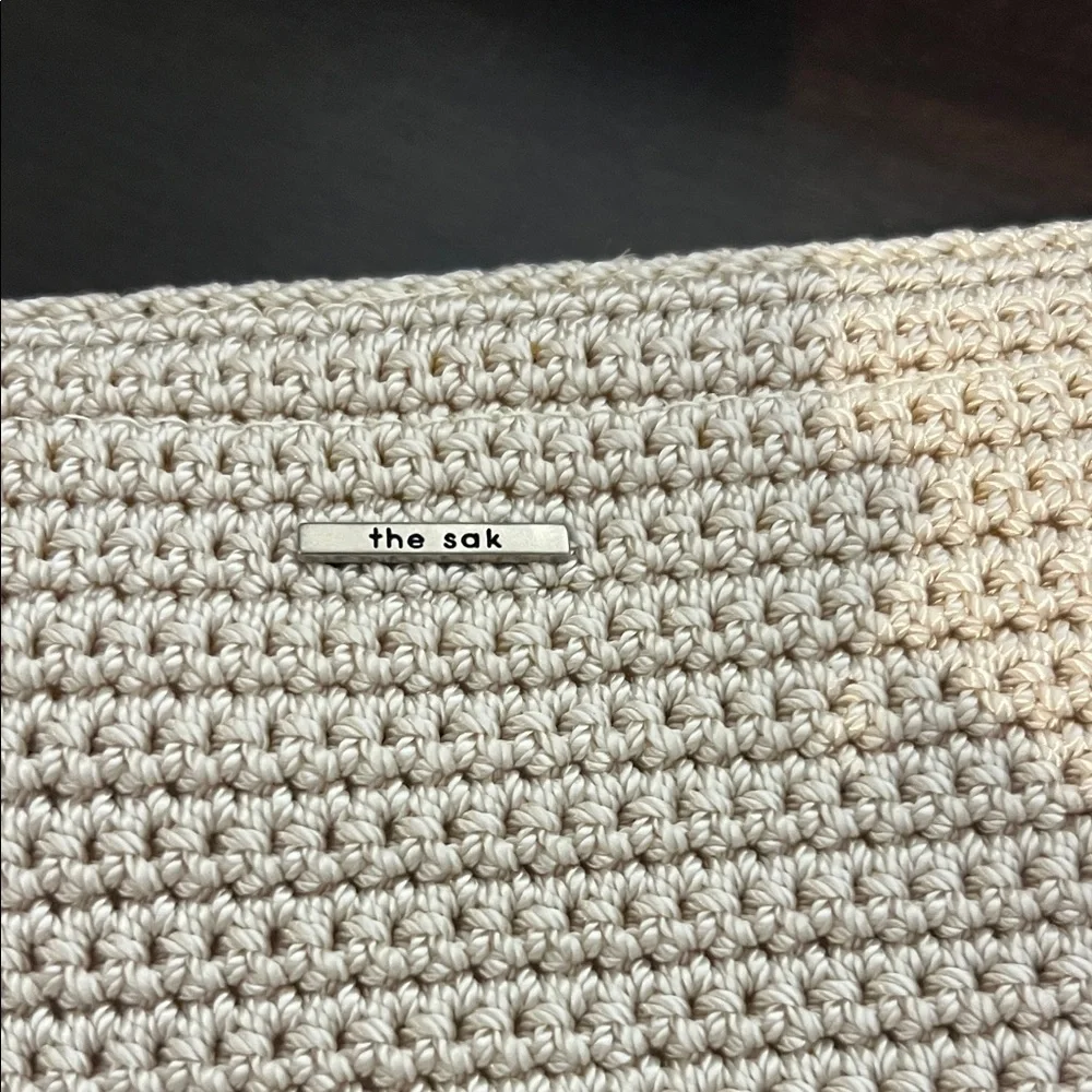 The Sak Cream Woven Shoulder Bag
