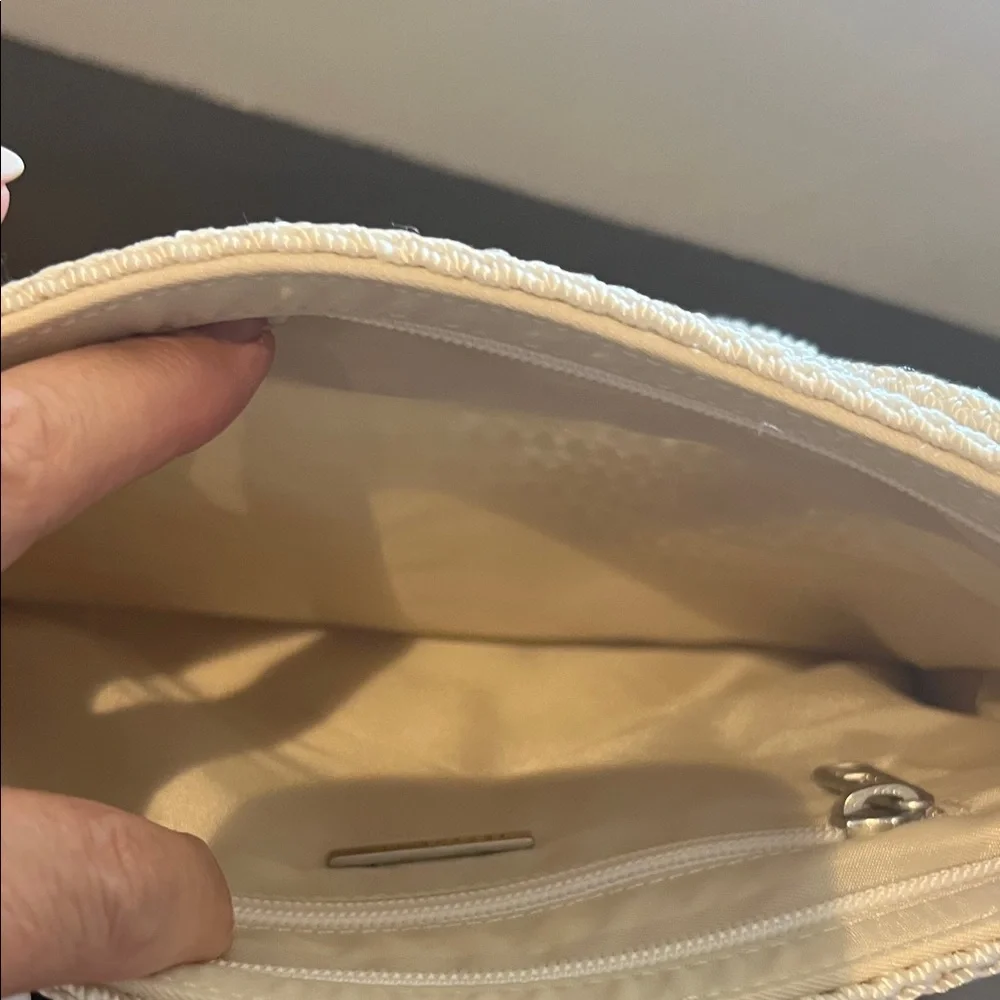 The Sak Cream Woven Shoulder Bag