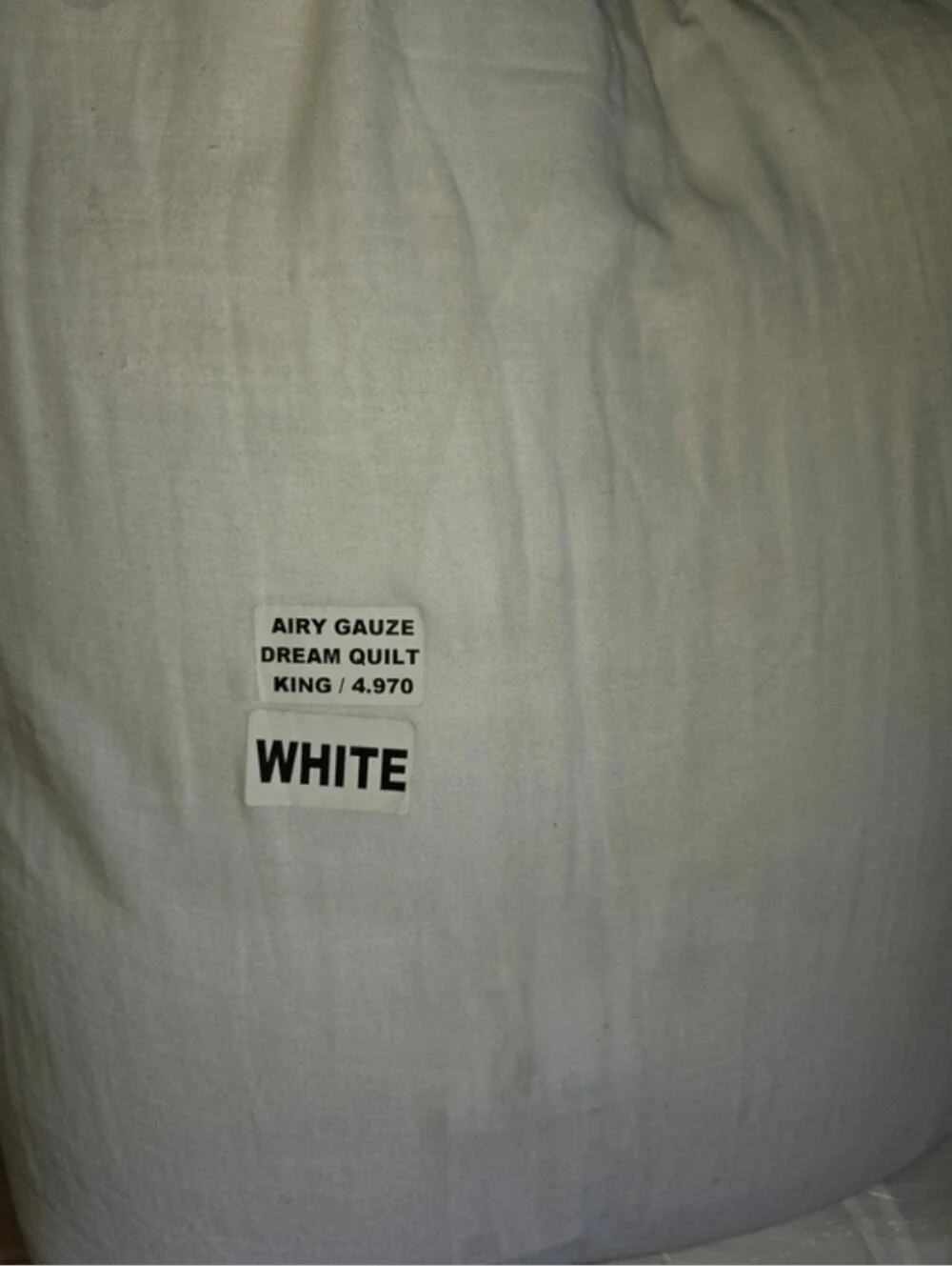 Quince Organic Cotton Airy Gauze Dream Quilt, King, White