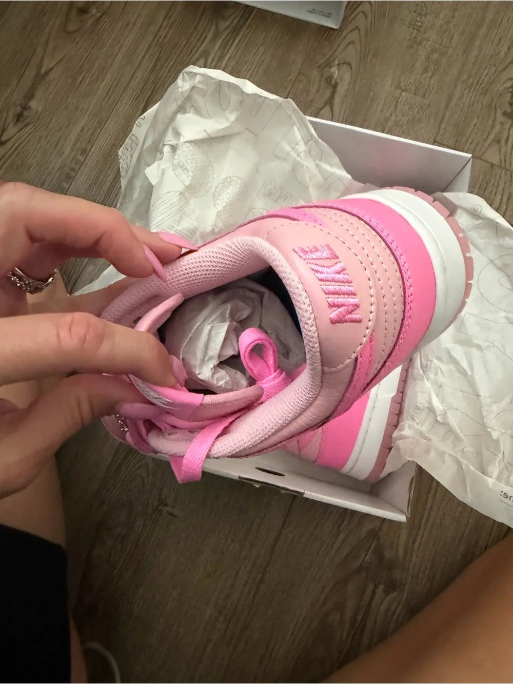 Nike By You Dunk Low Pink Sneakers Women’s 9.5 – Never Worn