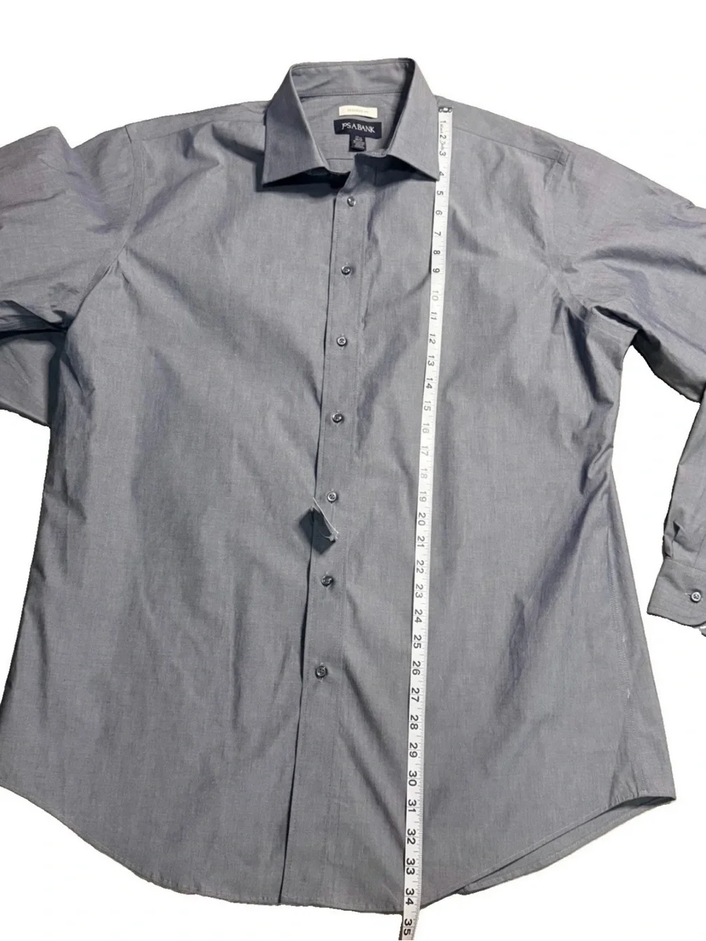 Banana Republic Men's Gray Long-Sleeve Dress Shirt