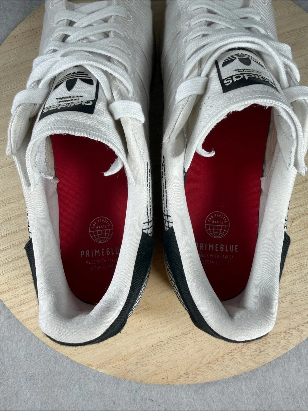 adidas Superstar Primeblue Chalk White Black Eco Sneakers Men's Size 11