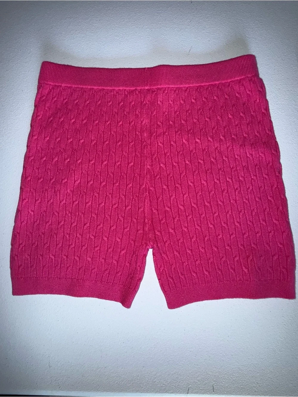 Daisy Pink Cable Knit Viscose Lounge Set Size Large Matching Tank & Shorts beach