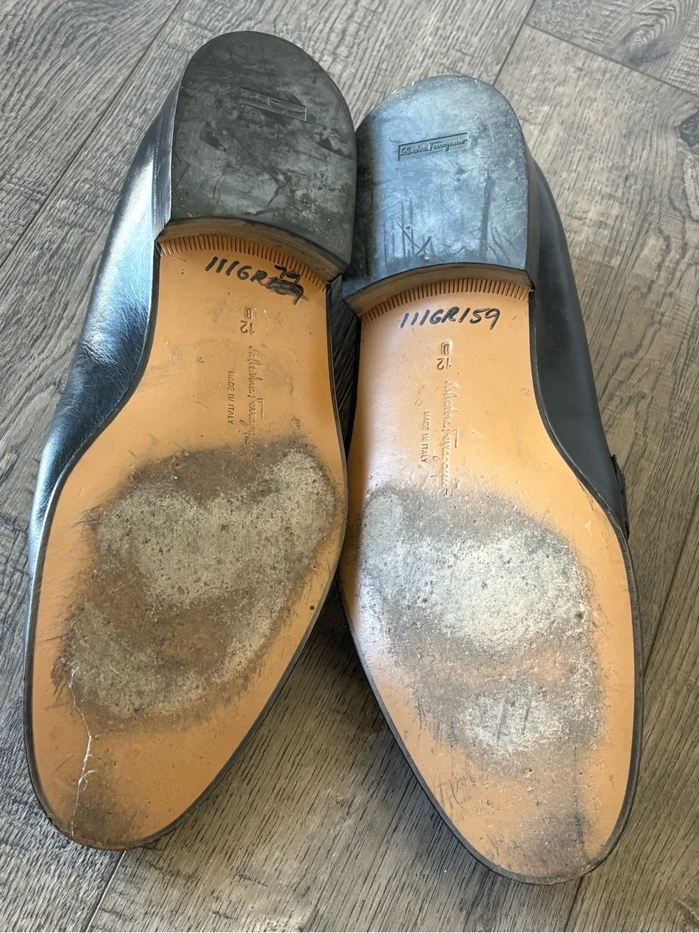 Salvatore Ferragamo Black Leather Tassel Kiltie Loafers