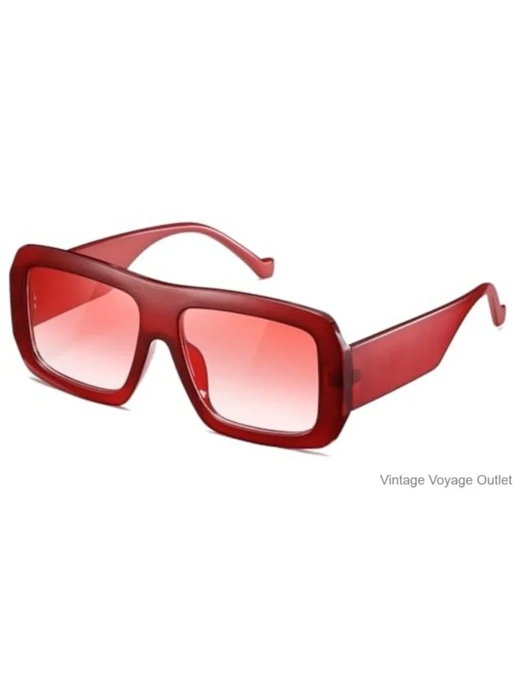 Oversized Square Sunglasses Retro UV400 Protection Polarized Metal Frame