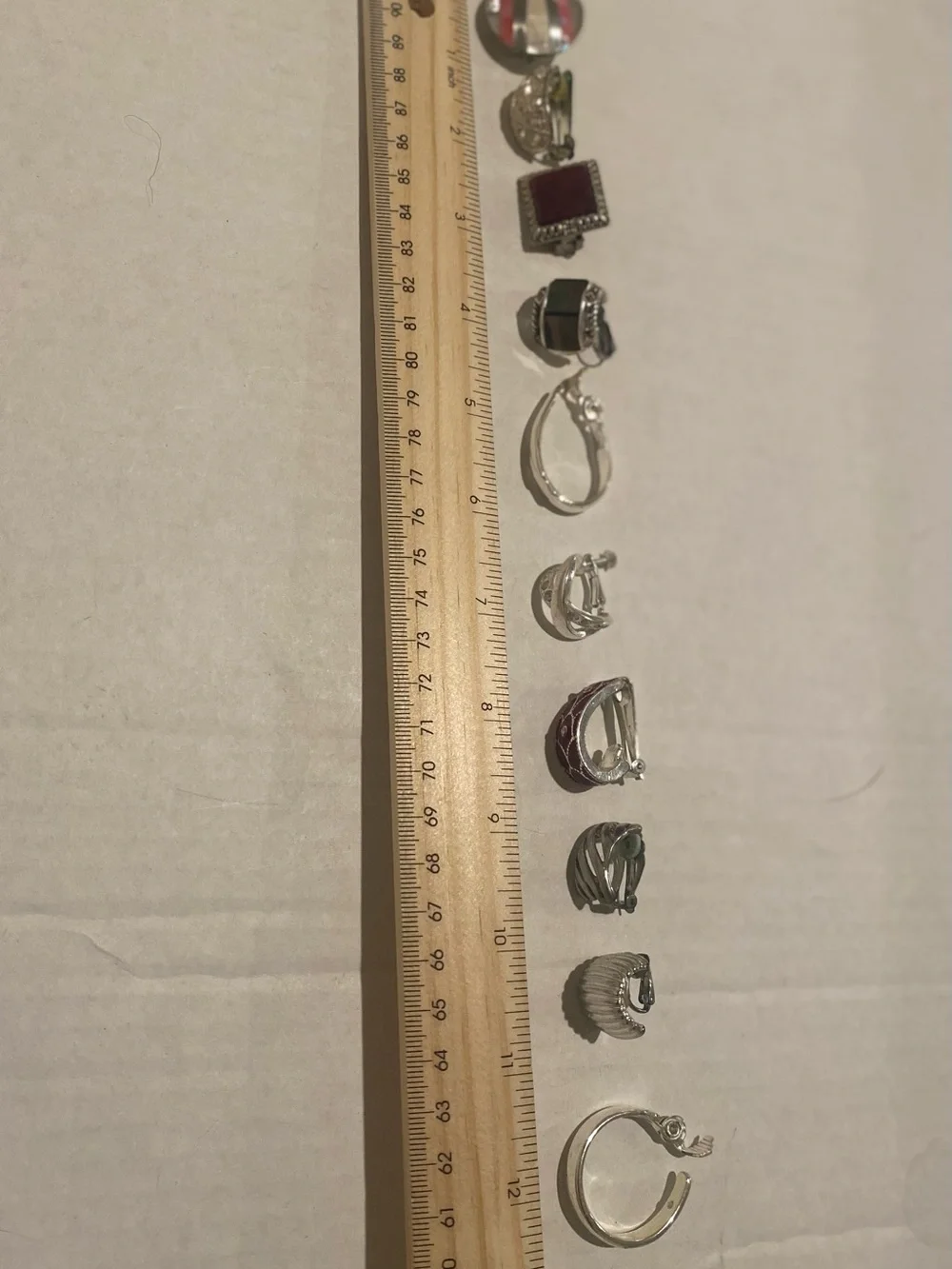 10 pairs Assorted Women's Fashion Costume Clip - On Hoop and Stud Earrings
