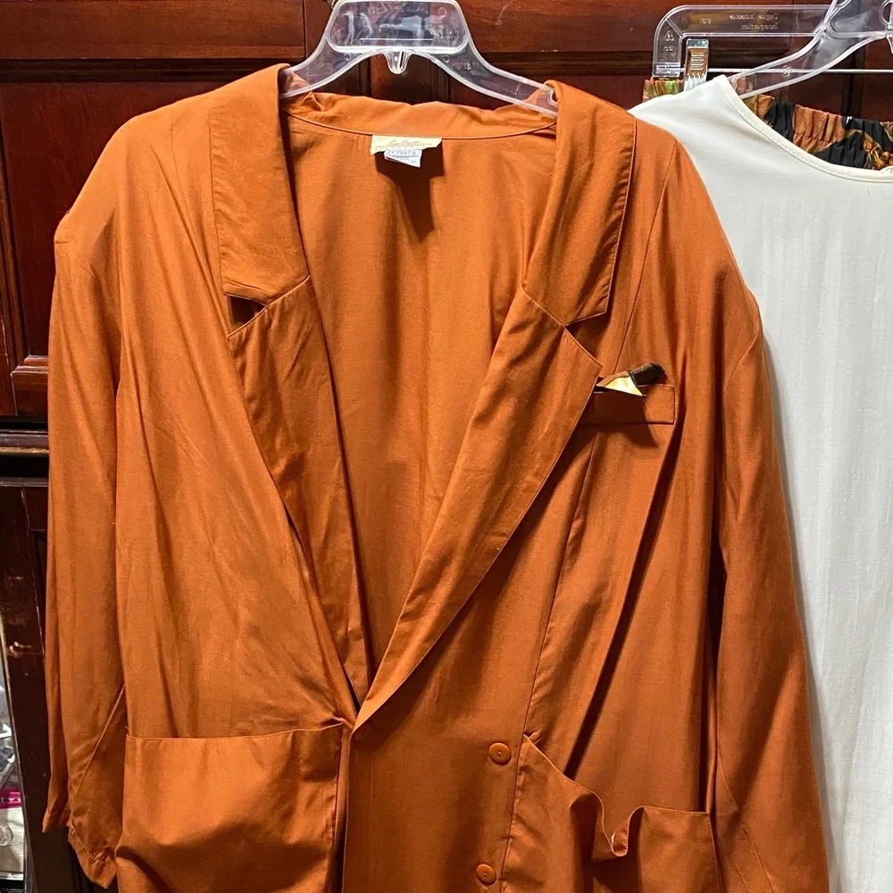 Sue Brett stylish orange