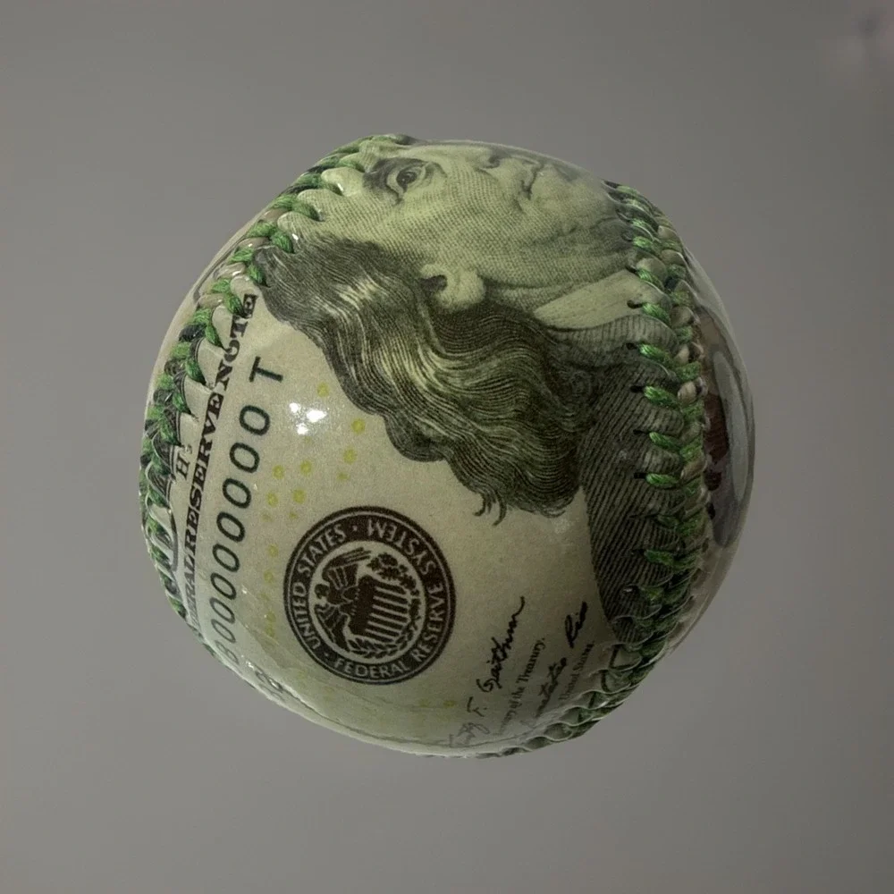 One Hundred Dollar‎ Bill Bureau Of Engraving And Printing Souvenir Baseball Ball