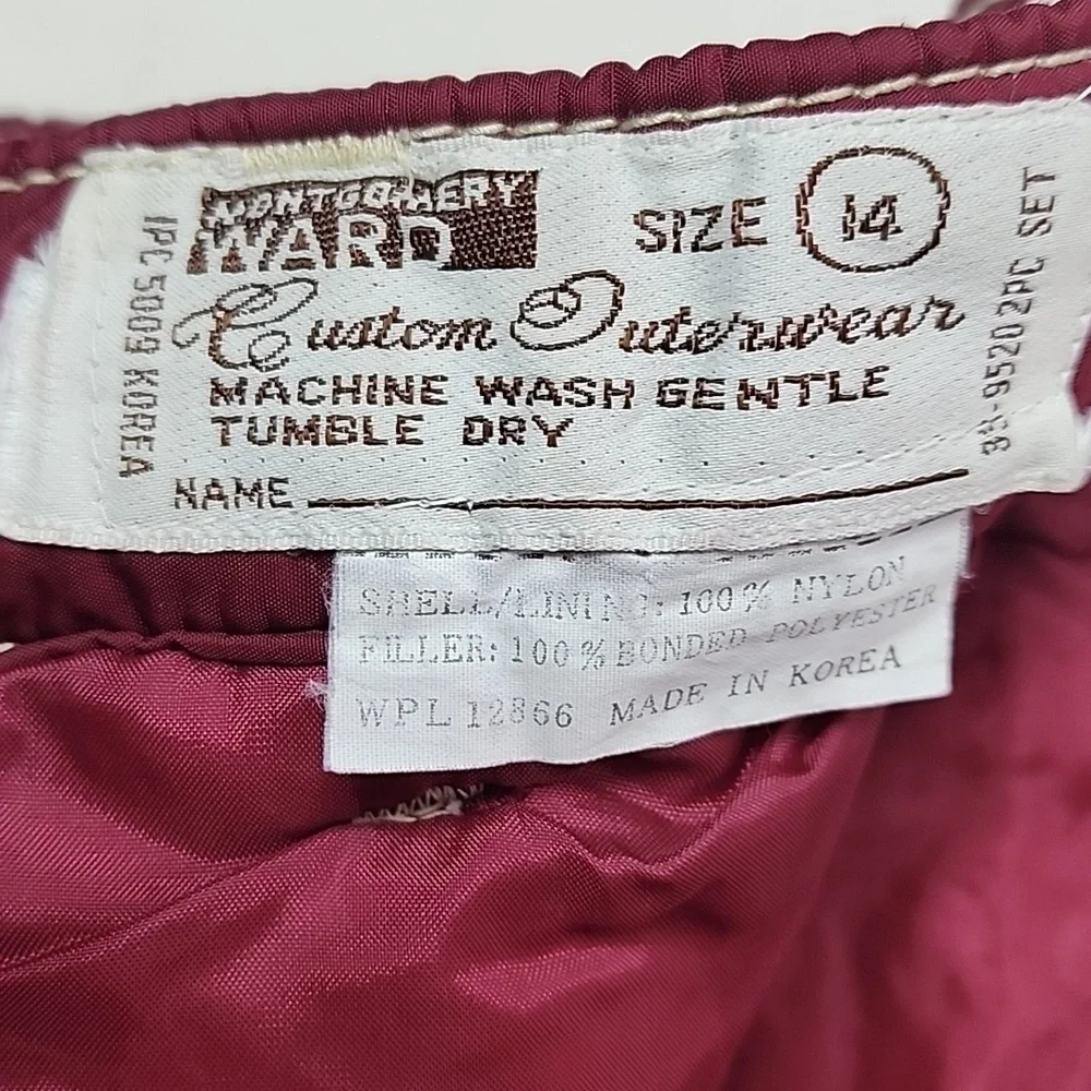Montgomery Ward keep warm