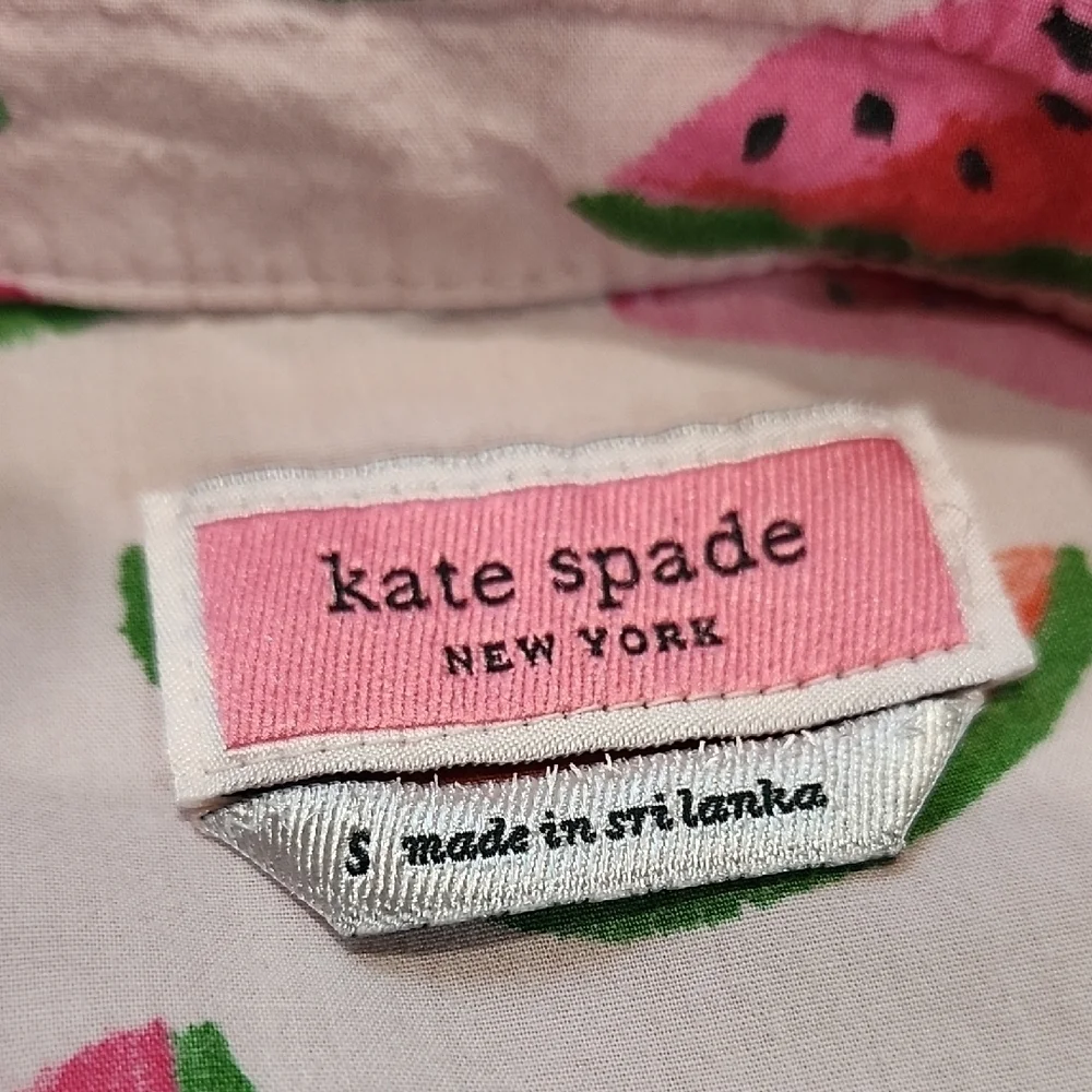 Kate Spade Watermelon Print Pajama Shirt Dress Size Small Sleepwear