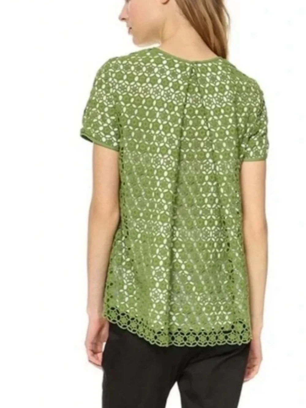 Tory Burch Linda crochet swing top - Medium / Green