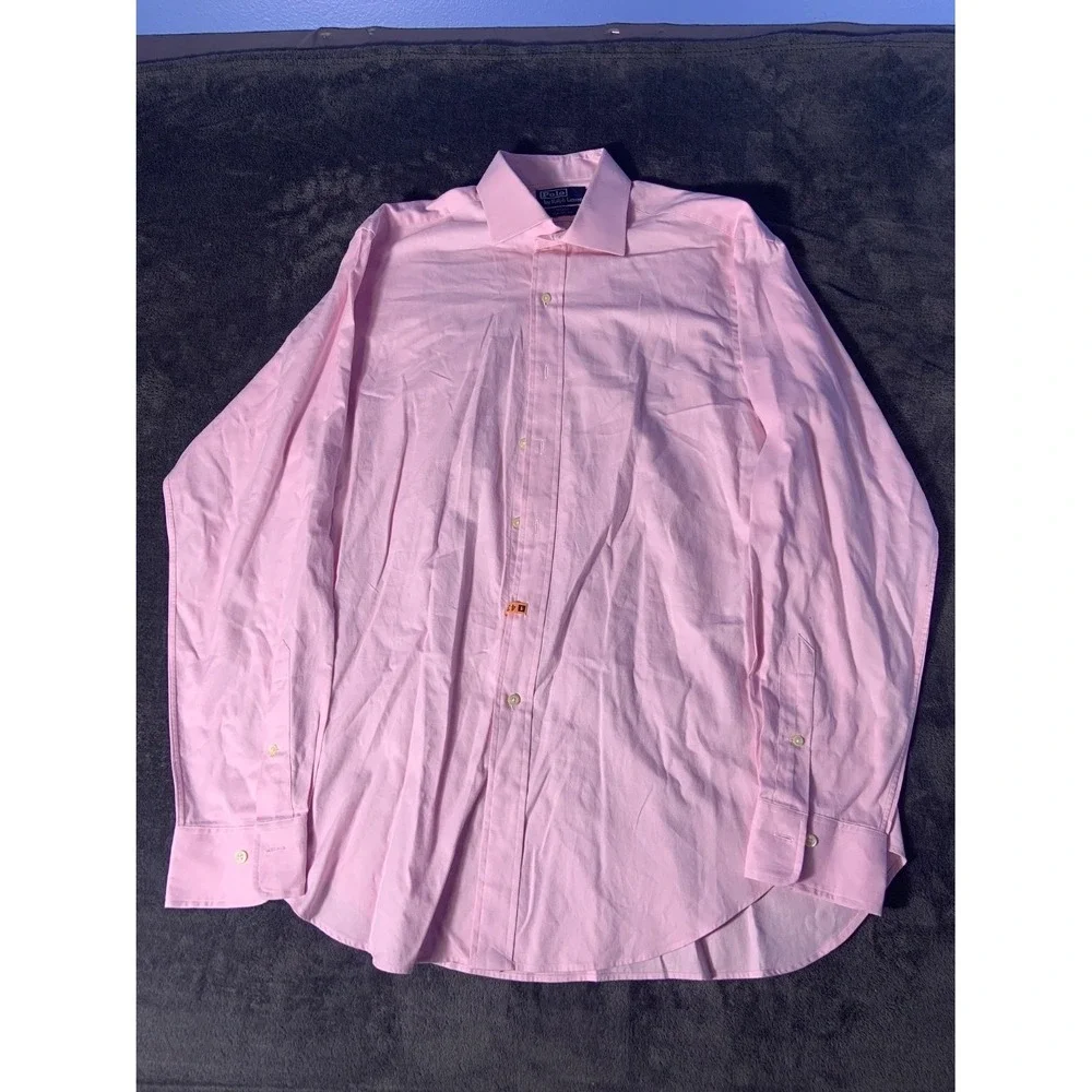 Polo Ralph Lauren Regent Classic Fit Dress Shirt Pink Cotton Men's 16.5 L