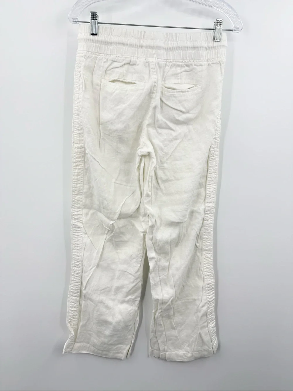 Athleta Cabo Wide Leg Linen White Women's Pants Size 2