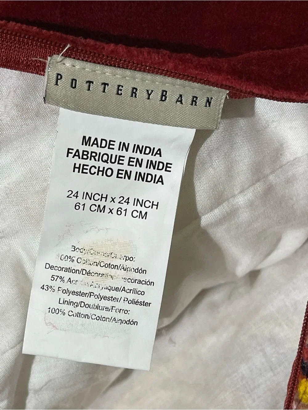 Pottery Barn rich red