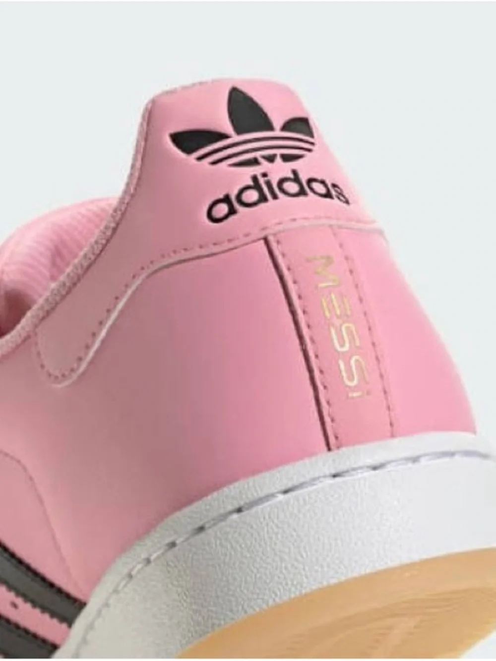 Adidas Superstar Messi Shoes Light Pink / Core Black / Gold Metallic JR1520