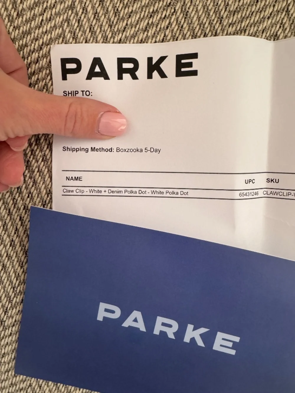 Parke before photos bag