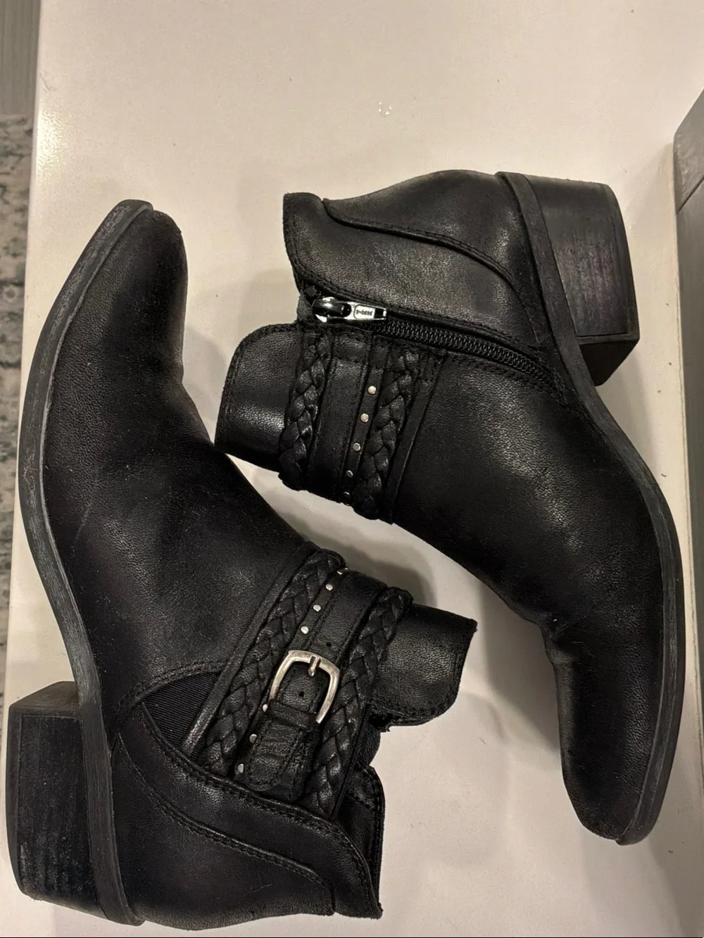 BareTraps Black Braided Booties