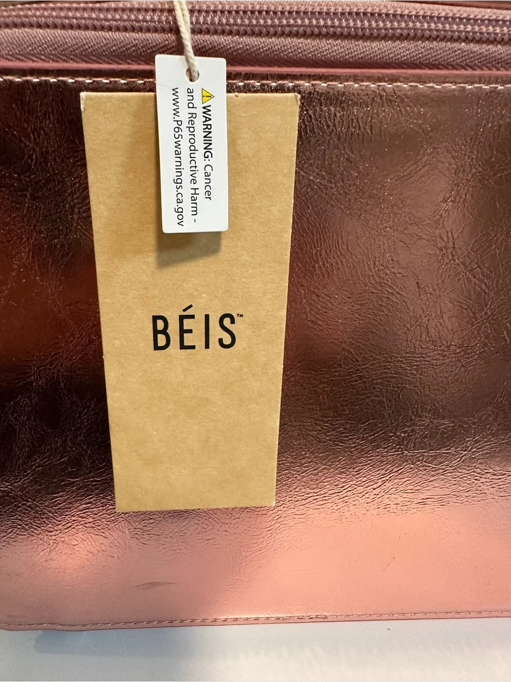 Limited Edition BEIS Rose Gold Metallic Cosmetic Case