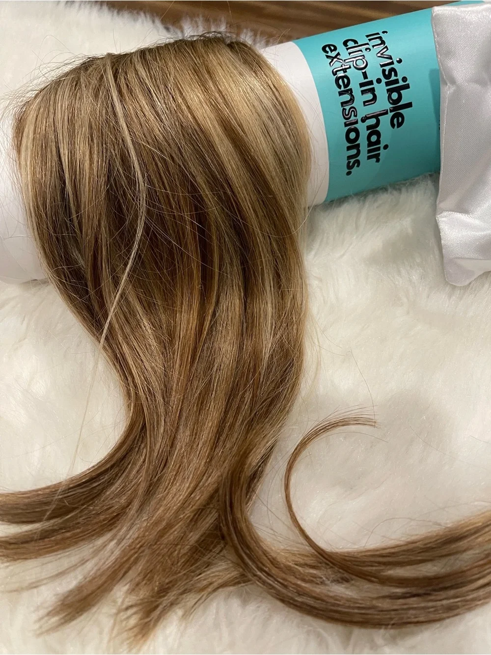Invisible Clip-In Hair Extensions 14”  - Caramel Balayage Blend