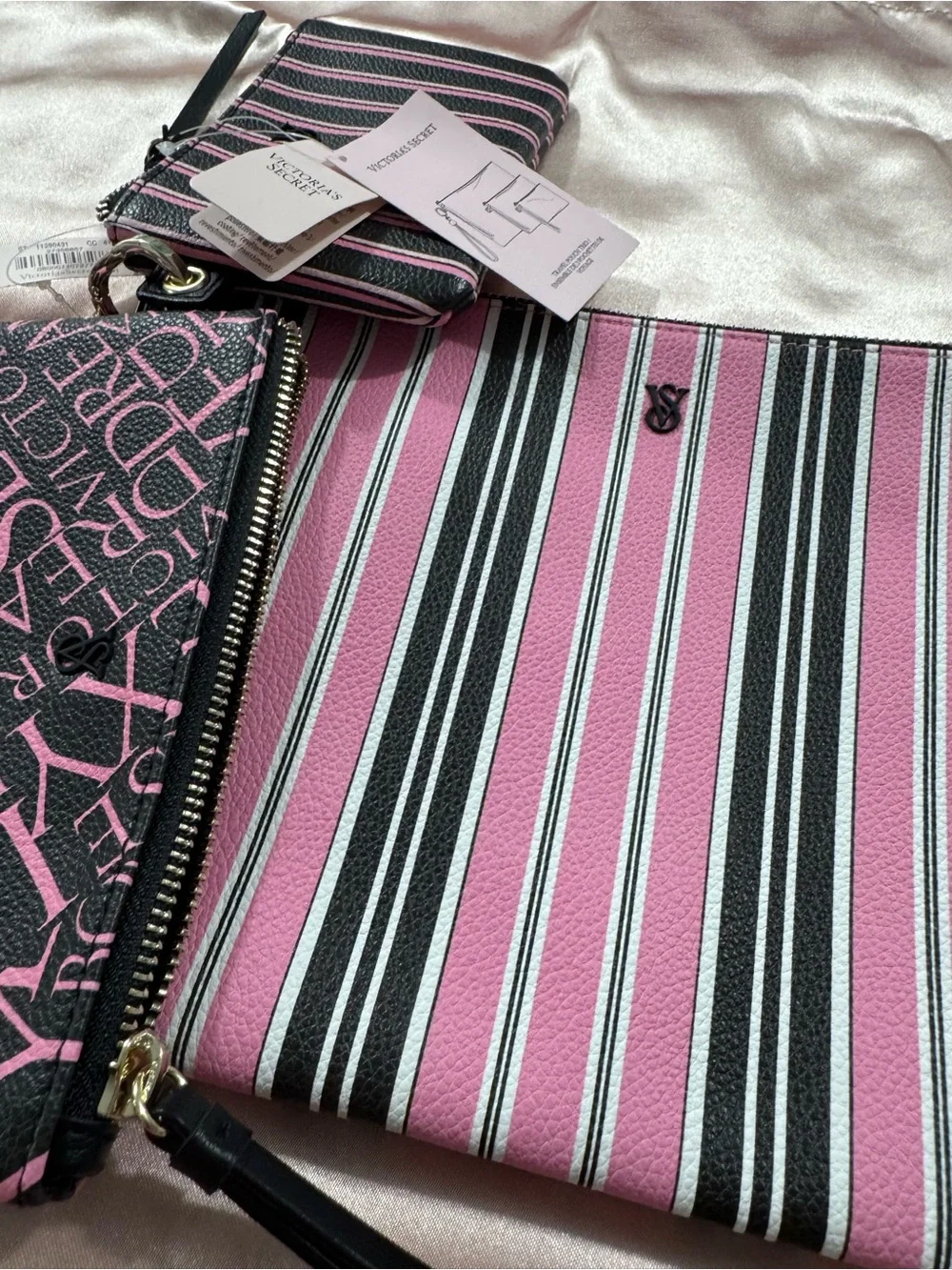Victoria’s Secret Wristlet Travel Pouch Trio