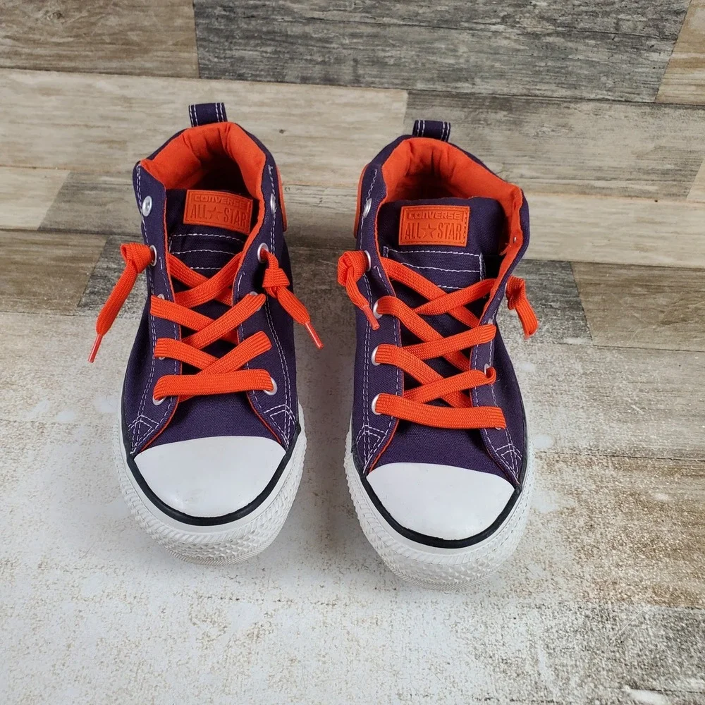 Converse Chuck Taylor All Star Street Mens Shoe Sz 8 Purple White Canvas Mid-Top