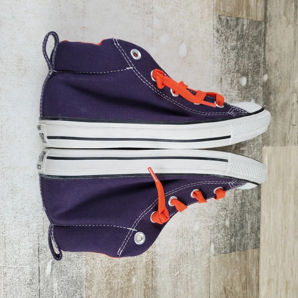 Converse Chuck Taylor All Star Street Mens Shoe Sz 8 Purple White Canvas Mid-Top