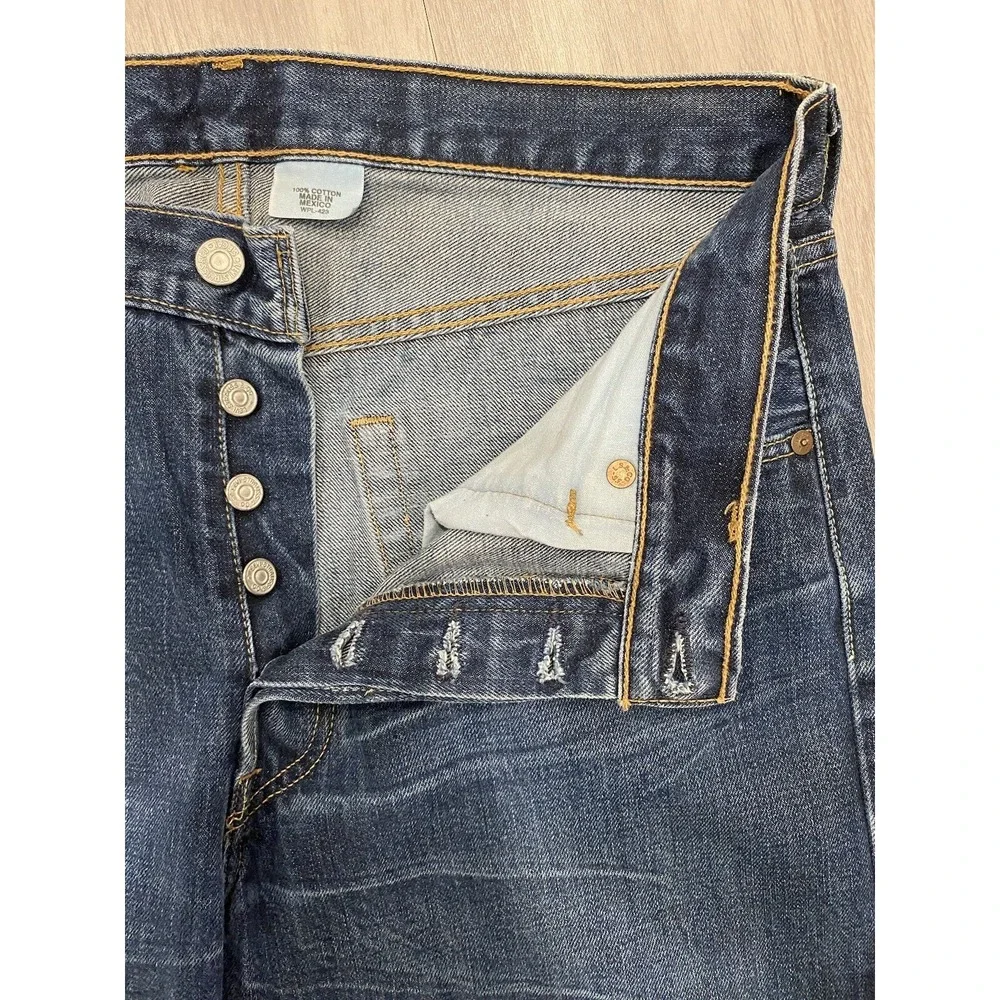 Levi's 501 Jeans Men's 33x32 (34x33) Button Fly Classic Fit Straight Blue