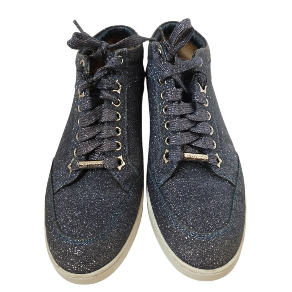 Jimmy Choo round yet contrasting