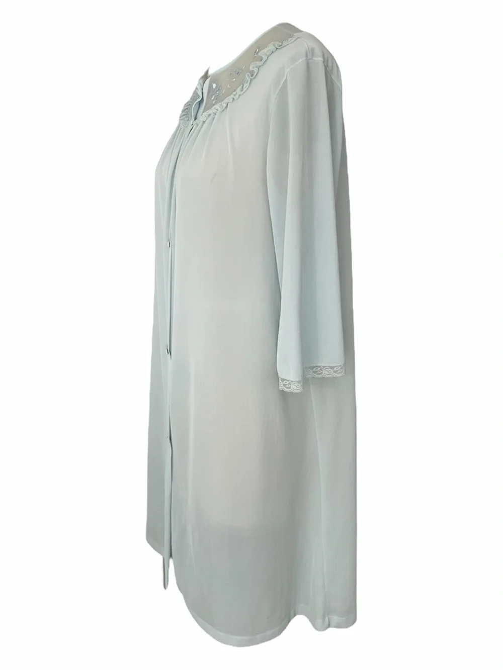 Vintage Baby Blue 3/4 Sleeve Midi Nightgown