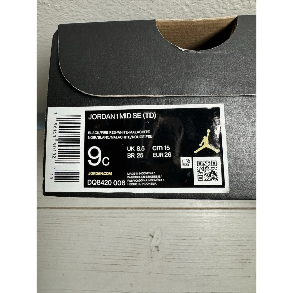 Jordan 1 Mid SE (TD) Christmas DQ8420-006 Sz 9C