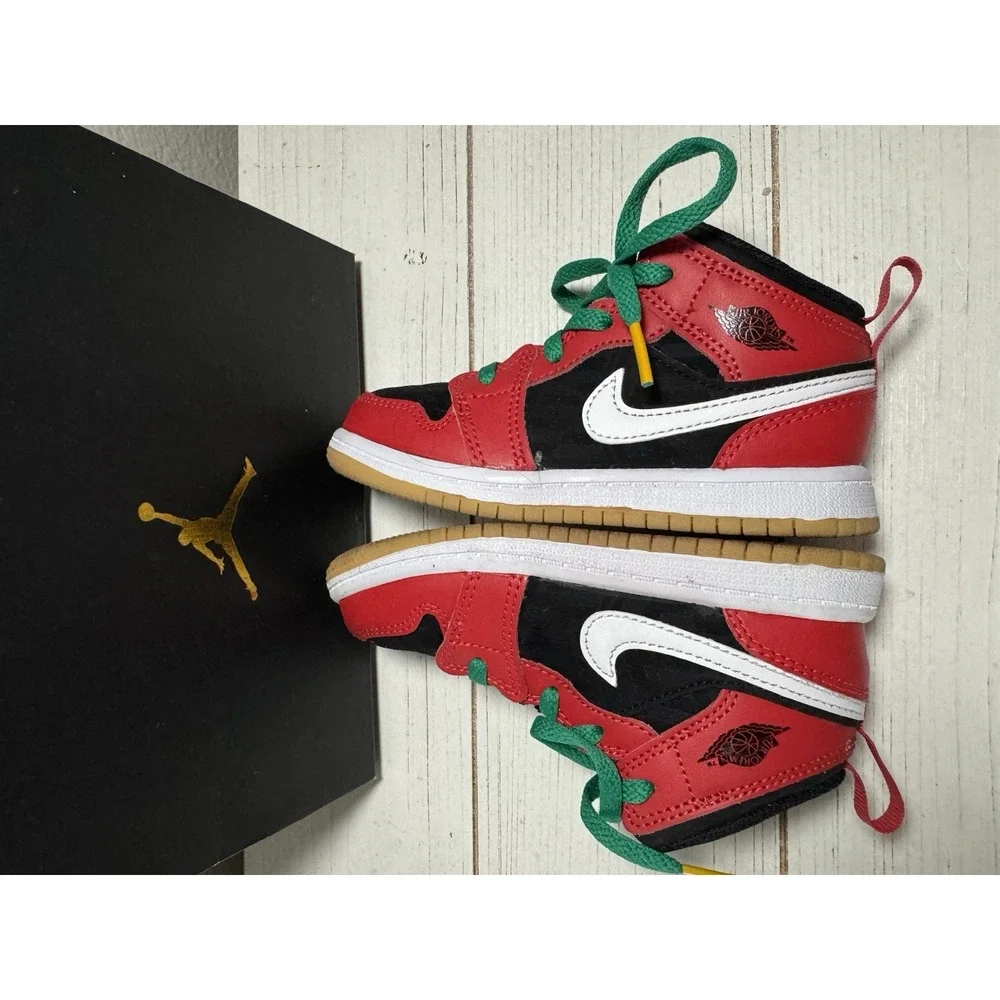 Jordan 1 Mid SE (TD) Christmas DQ8420-006 Sz 9C