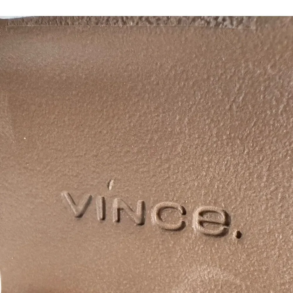 VINCE Rue Tan Leather Chelsea Boots Women’s 6M Water‑Repellent Lug Sole Womens 6