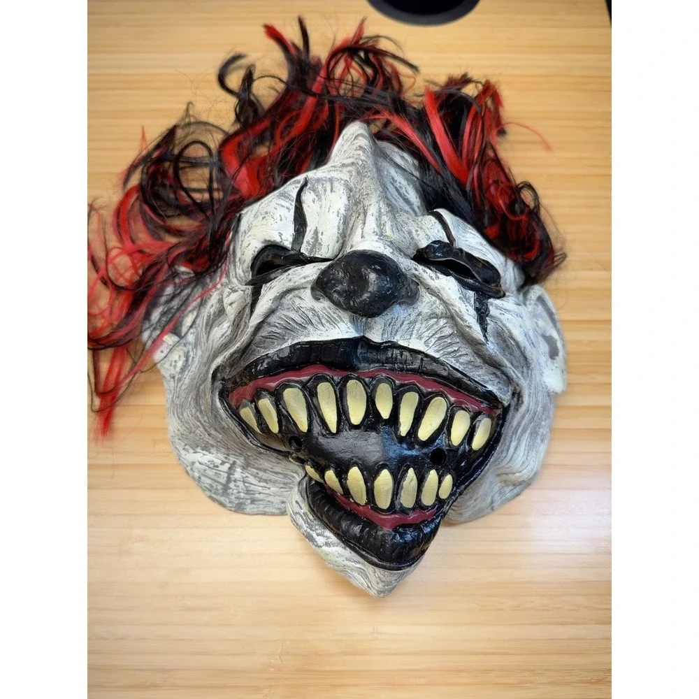 Spirit Trick or Treat Clown Costume Child L 10-12 Glow Mask Complete