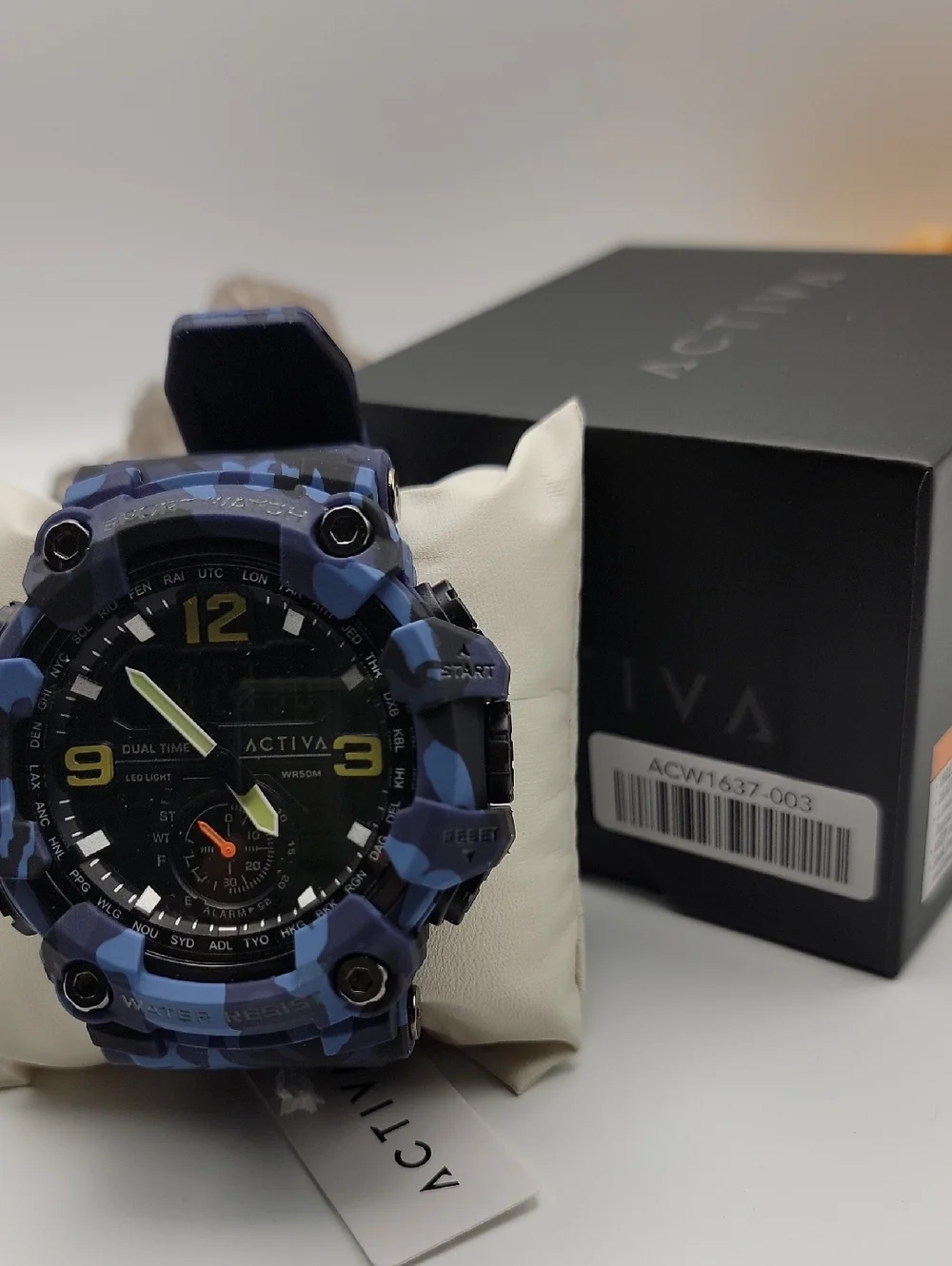 Activa X Invicta BlackOps Digital Men's Watch 56mm. Camouflage Blue ACW1637-003