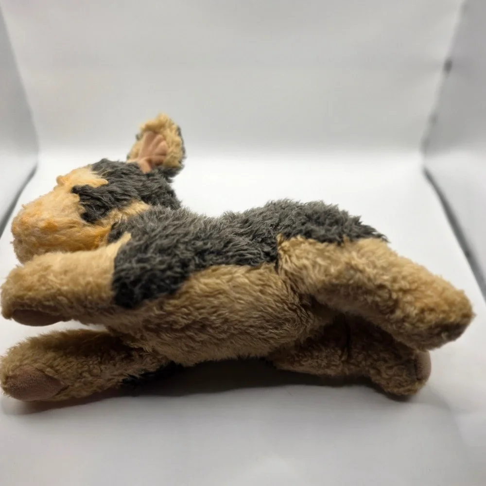 Aurora Plush Dog Black Tan German Shepherd Puppy Stuffed Animal 4x9in