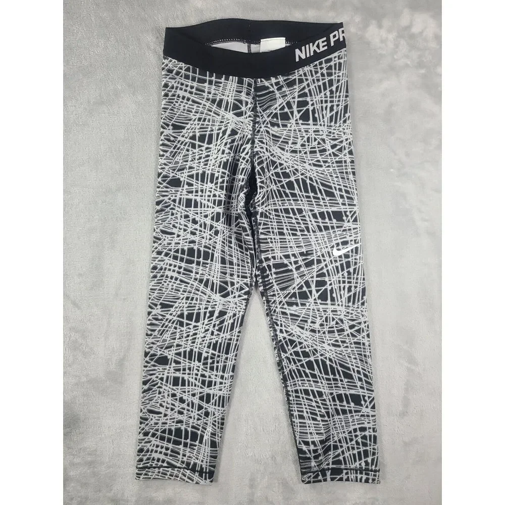 Nike Pro legging Womens Small Cool Tracer‎ Training Capris Pants Abstract Print