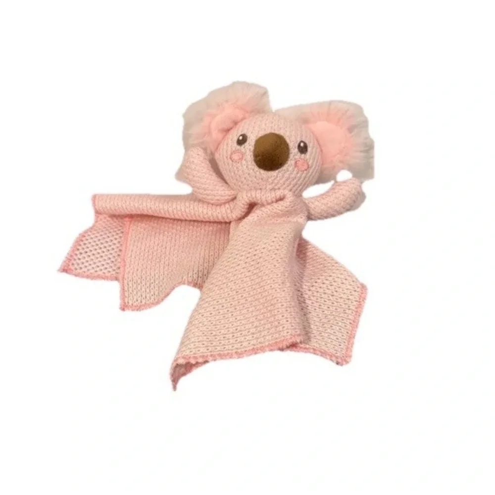 Lot Of 2 Moon & Stars Pink Koala Lovey Security Blanket Newborn Plush Infant Toy