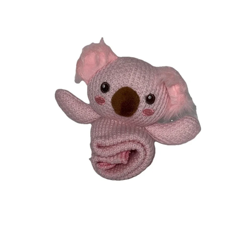Lot Of 2 Moon & Stars Pink Koala Lovey Security Blanket Newborn Plush Infant Toy