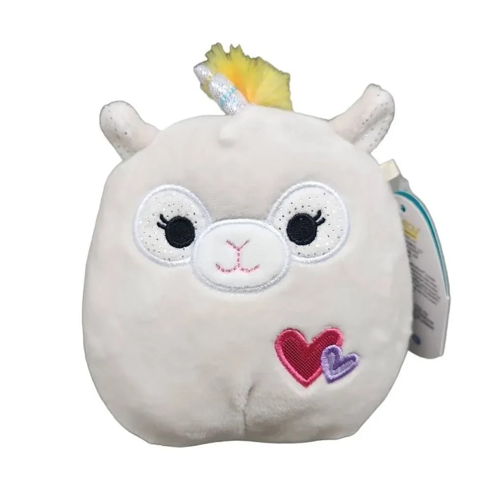 Squishmallow Kate White Unicorn with Hearts- 5 Inch