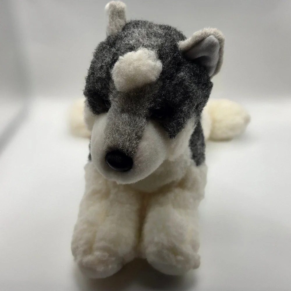 Douglas Siberian Husky Plush Grey White Stuffed Dog Animal 6x12