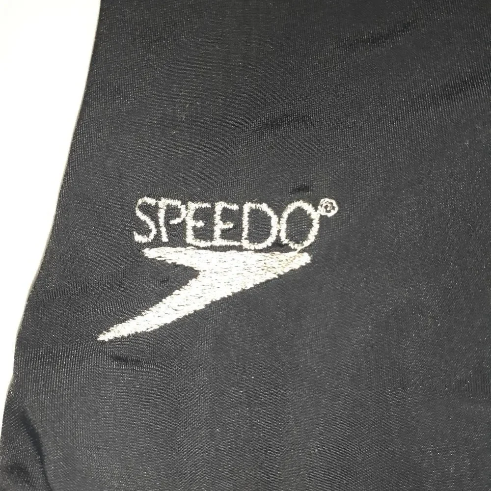 Speedo Black & Silver 1 Piece Swimsuit‎ Size 12