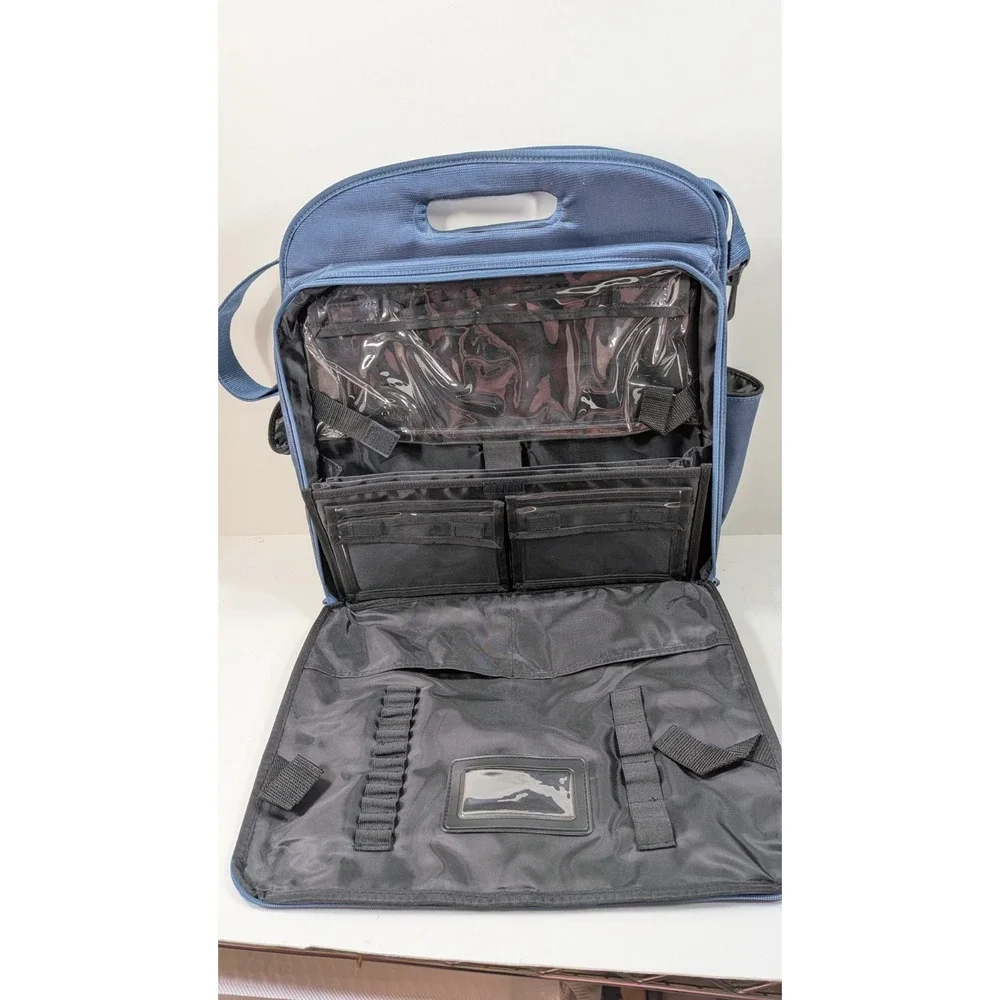 Crop In Syle Large Blue Zippered Scrapbook Paper Pocket Craft Case 16