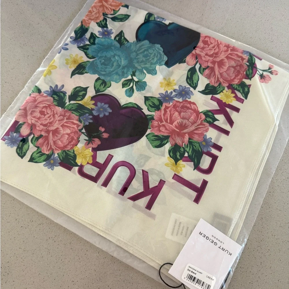 Kurt Geiger NWT floral bandana scarf