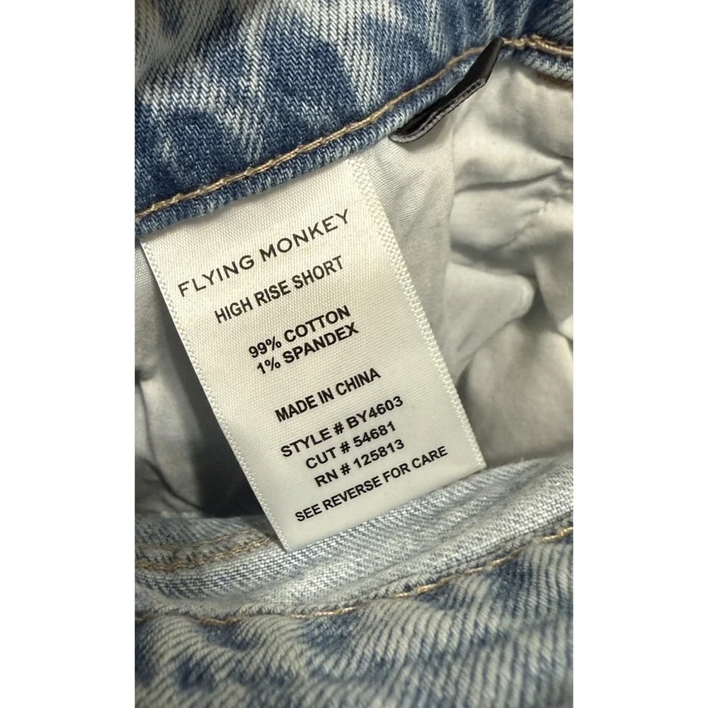 Flying Monkey Shorts size 28 Light Blue Denim‎ Jean High Rise Summer Boho Size 6